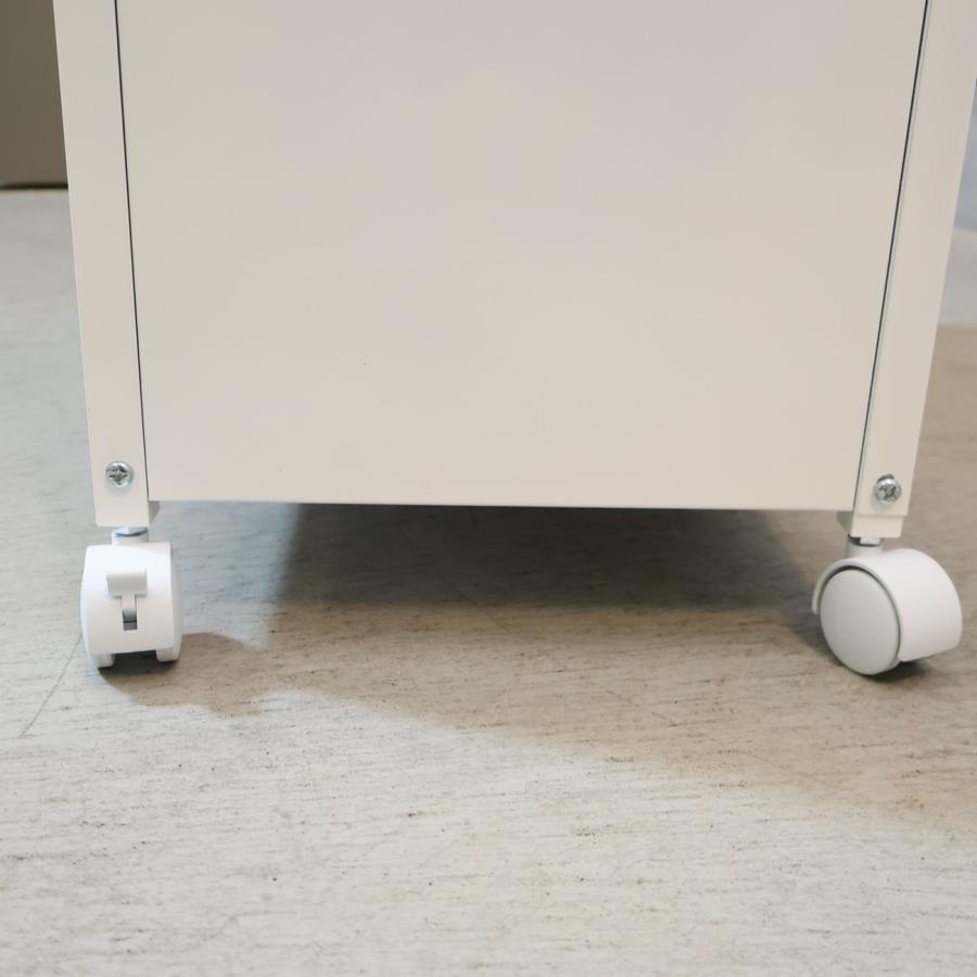 dinos（ディノス） スチールラック ワゴン キャスター ホワイト