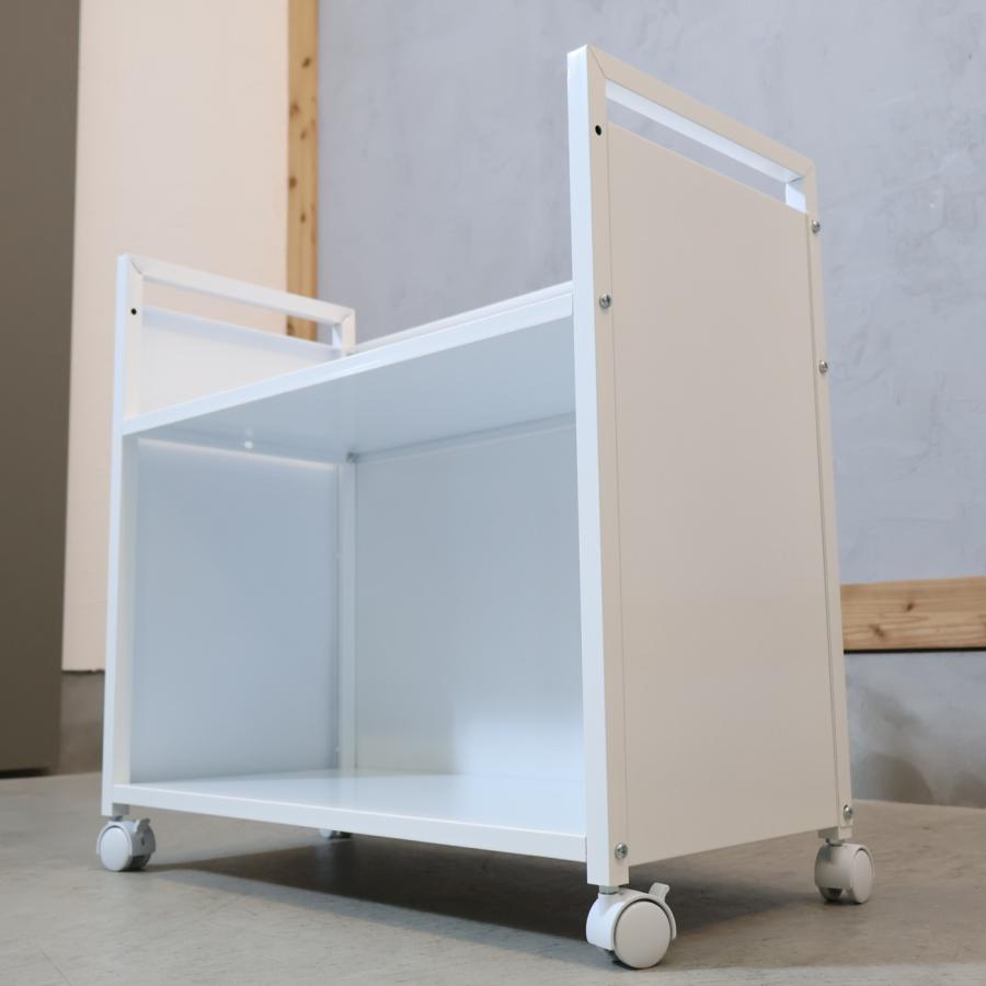 dinos（ディノス） スチールラック ワゴン キャスター ホワイト