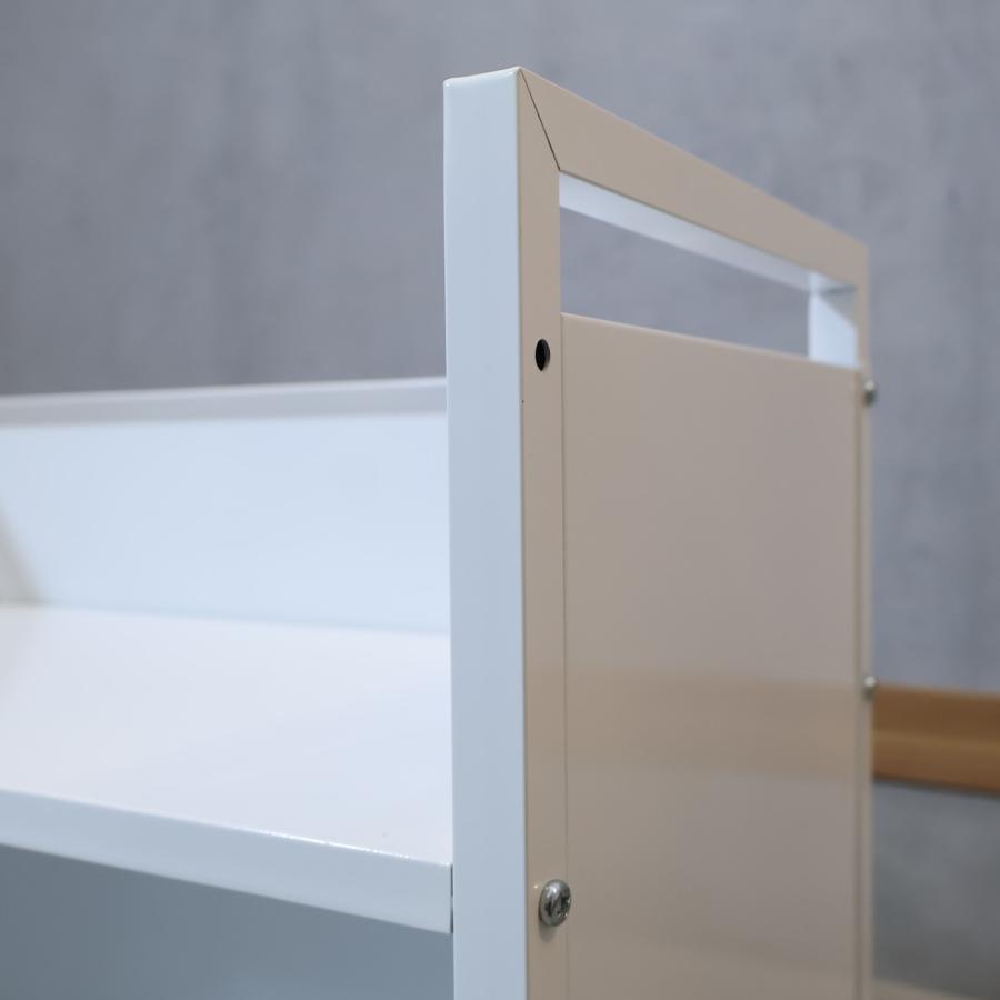 dinos（ディノス） スチールラック ワゴン キャスター ホワイト