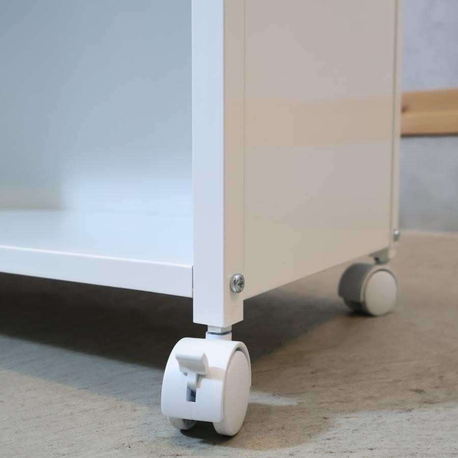 dinos（ディノス） スチールラック ワゴン キャスター ホワイト