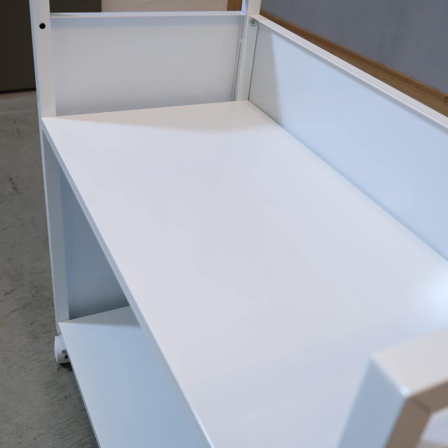 dinos（ディノス） スチールラック ワゴン キャスター ホワイト