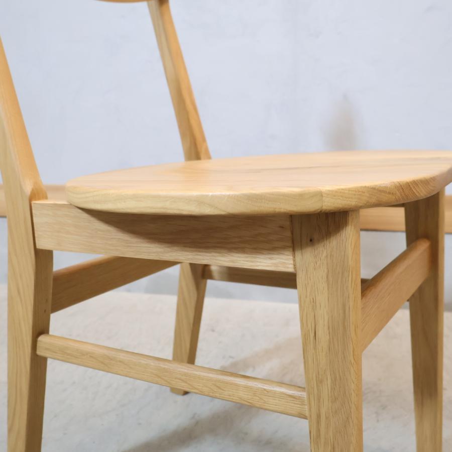 関家具 バレーナ ダイニングチェア 2脚セット オーク無垢材 シンプル 