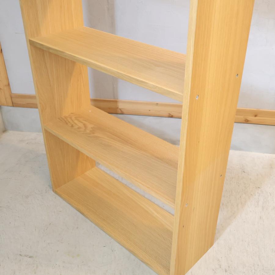 無印　本棚　オーク材 無印良品（MUJI） オーク材 スタッキングシェルフ ワイド・5段