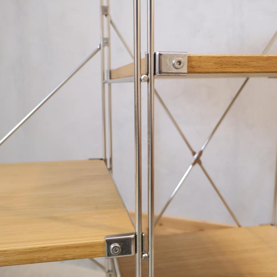 無印良品 MUJI オーク材 2連ステンレスユニットシェルフ シンプル