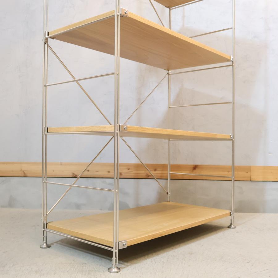 無印良品（MUJI） オーク材 ステンレスユニットシェルフ シンプル 収納