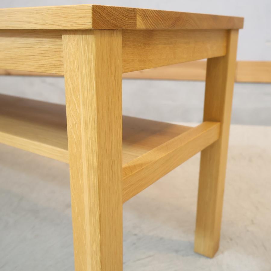 無印良品（MUJI） オーク無垢材 ベンチ ダイニングベンチ 板座
