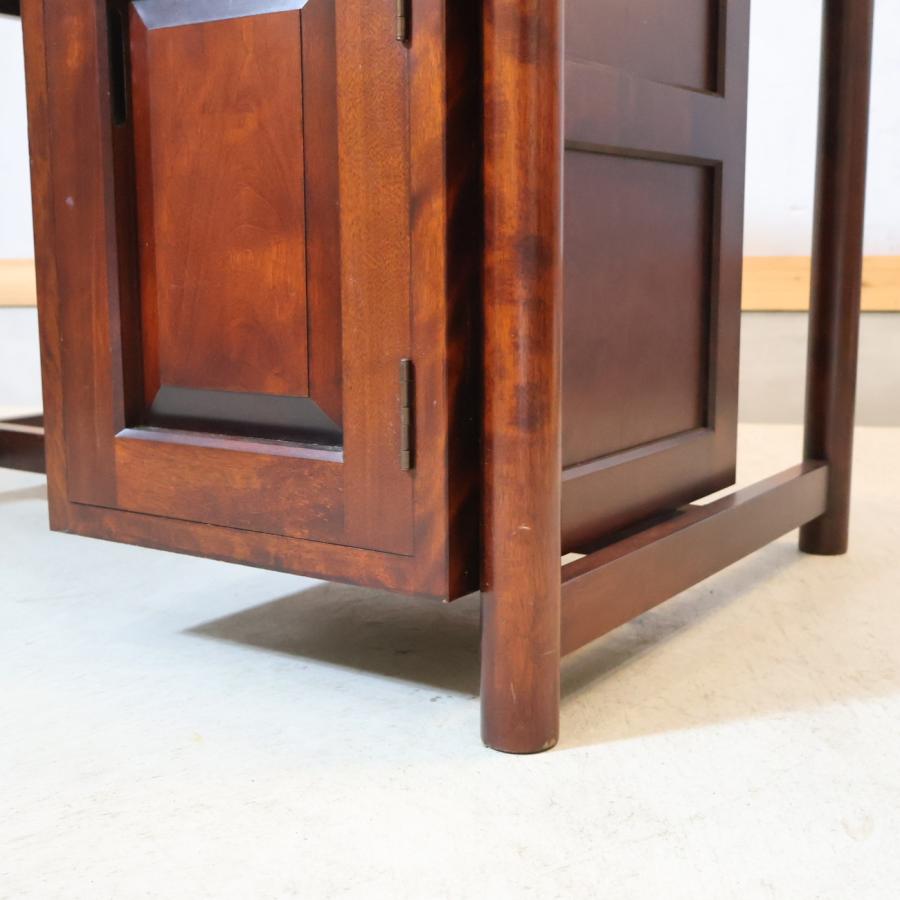 九州民芸家具 つくし工芸 書斎机 袖机 デスク ミズメザクラ無垢材