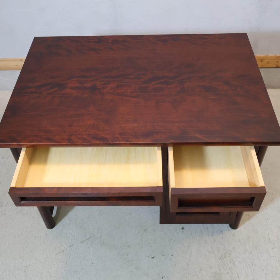 九州民芸家具 つくし工芸 書斎机 袖机 デスク ミズメザクラ無垢材