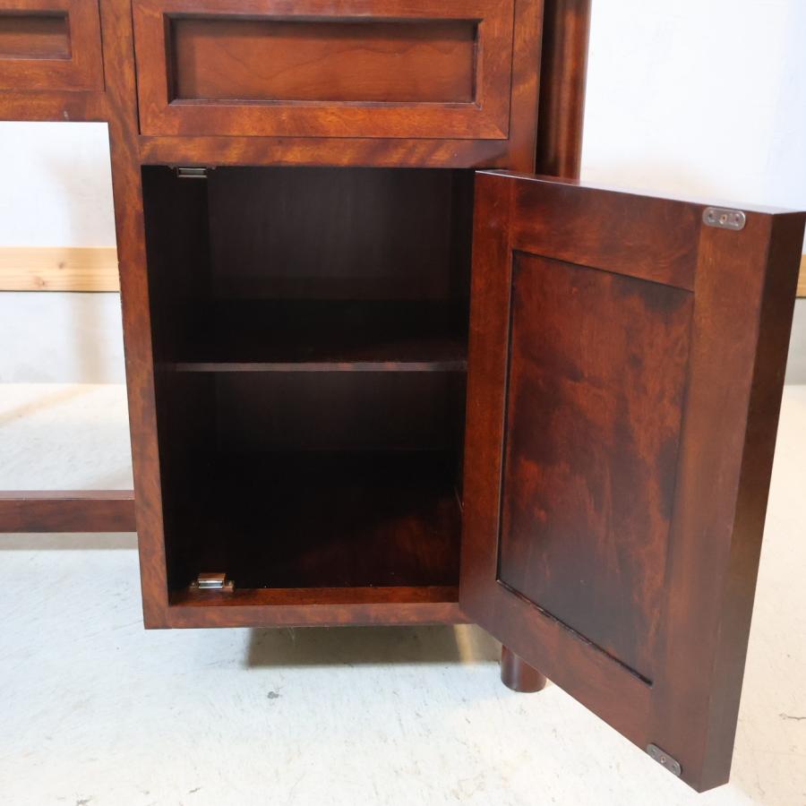 九州民芸家具 つくし工芸 書斎机 袖机 デスク ミズメザクラ無垢材