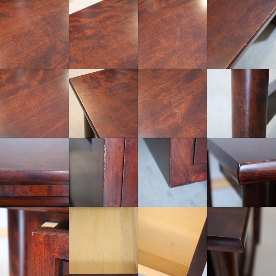 九州民芸家具 つくし工芸 書斎机 袖机 デスク ミズメザクラ無垢材