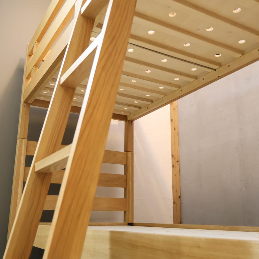 無印良品（MUJI） オーク材 2段ベッド ロフトベッド セパレート可