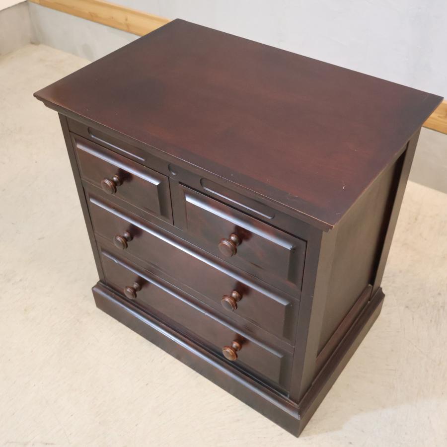 神居民芸 整理箱 樺材 小引き出し タンス 3段・4杯 チェスト 旭川家具