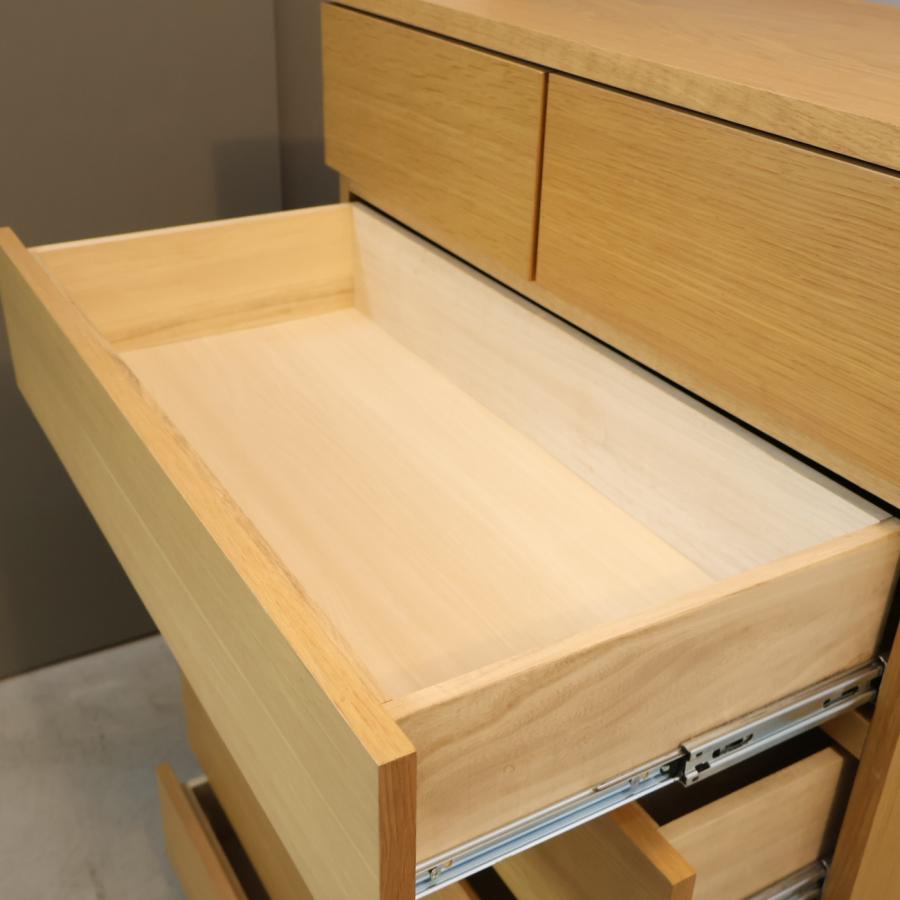 無印良品（MUJI） オーク材 木製 チェスト 6段 ワイド ナチュラル