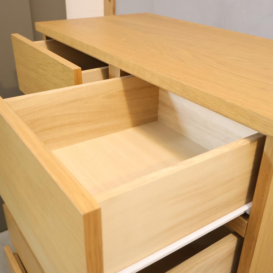 無印良品（MUJI） オーク材 木製 チェスト 6段 ワイド ナチュラル