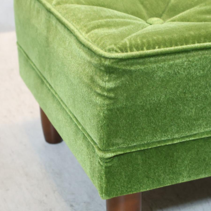 カリモク60 Karimoku60 モケットグリーン オットマン スツール レトロ