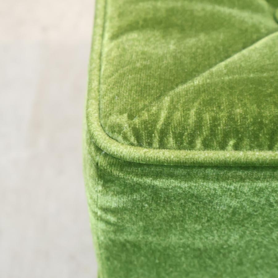 カリモク60 Karimoku60 モケットグリーン オットマン スツール レトロ