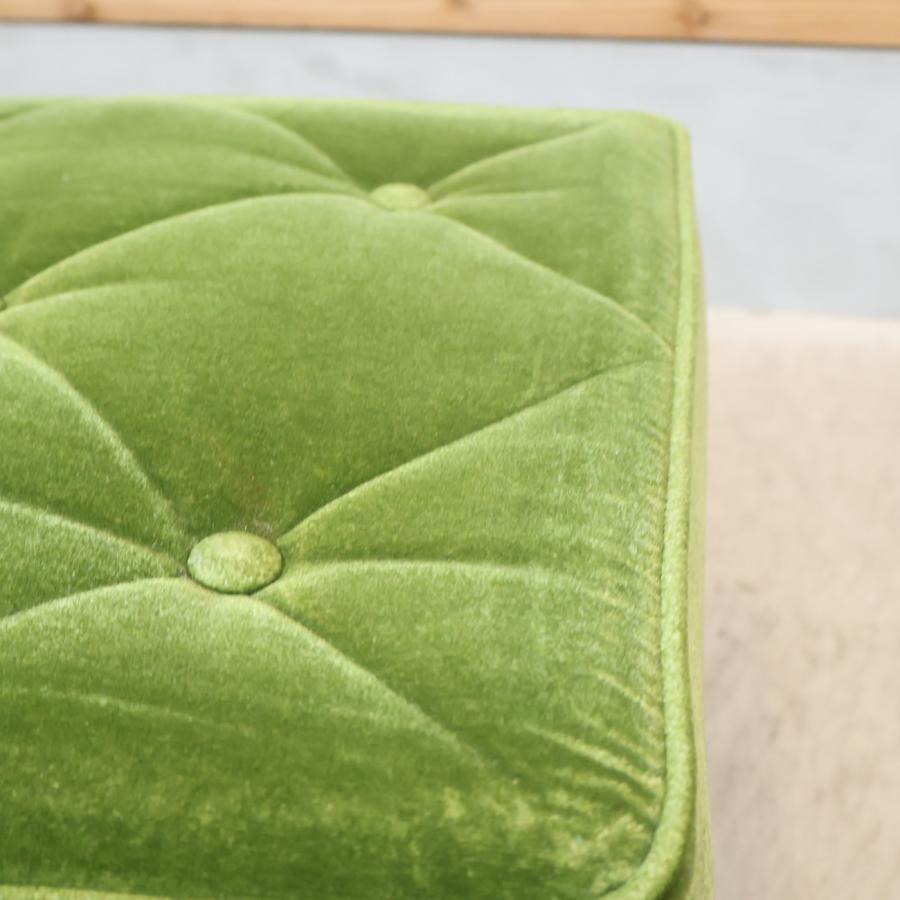 カリモク60 Karimoku60 モケットグリーン オットマン スツール レトロ