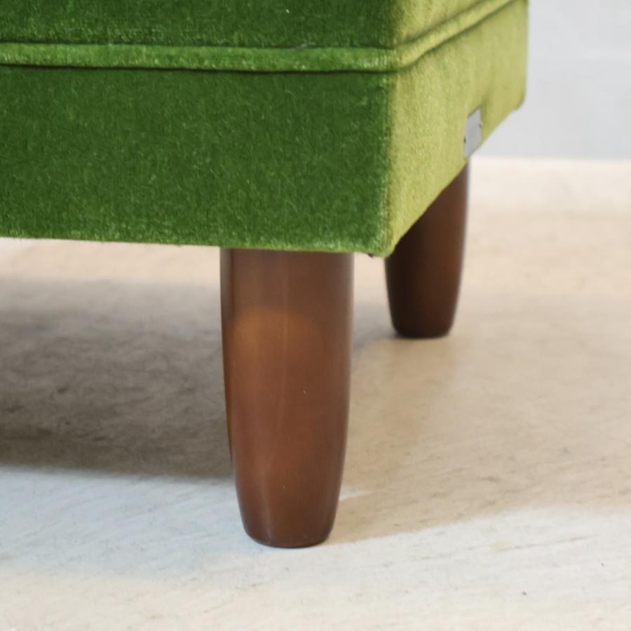カリモク60 Karimoku60 モケットグリーン オットマン スツール レトロ