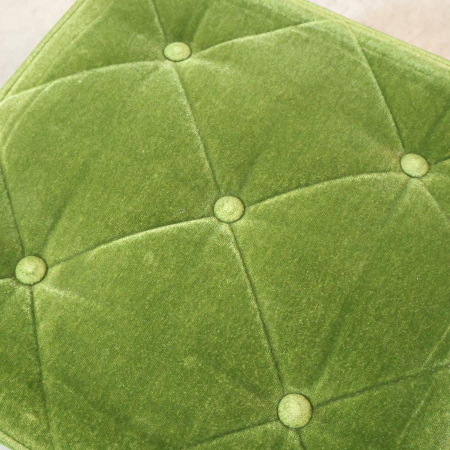 カリモク60 Karimoku60 モケットグリーン オットマン スツール レトロ