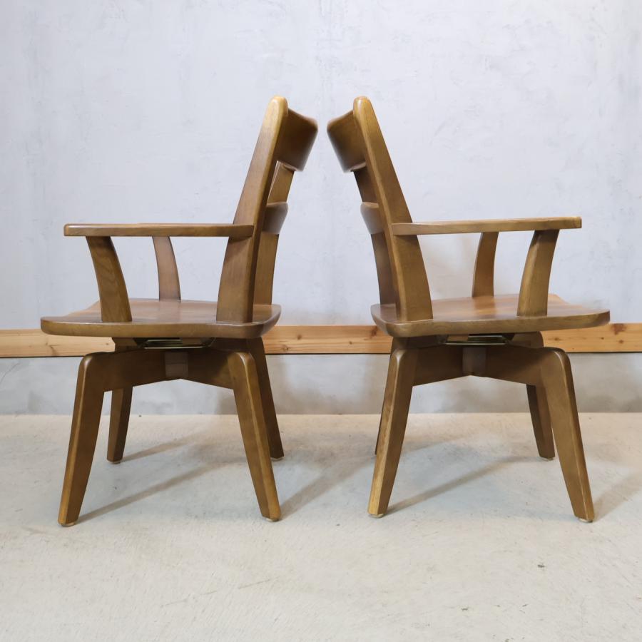 イバタインテリア グレース オーク材 ダイニングチェア 2脚セット アームチェア ibata interior イバタインテリア グレース オーク材 ダイニングチェア