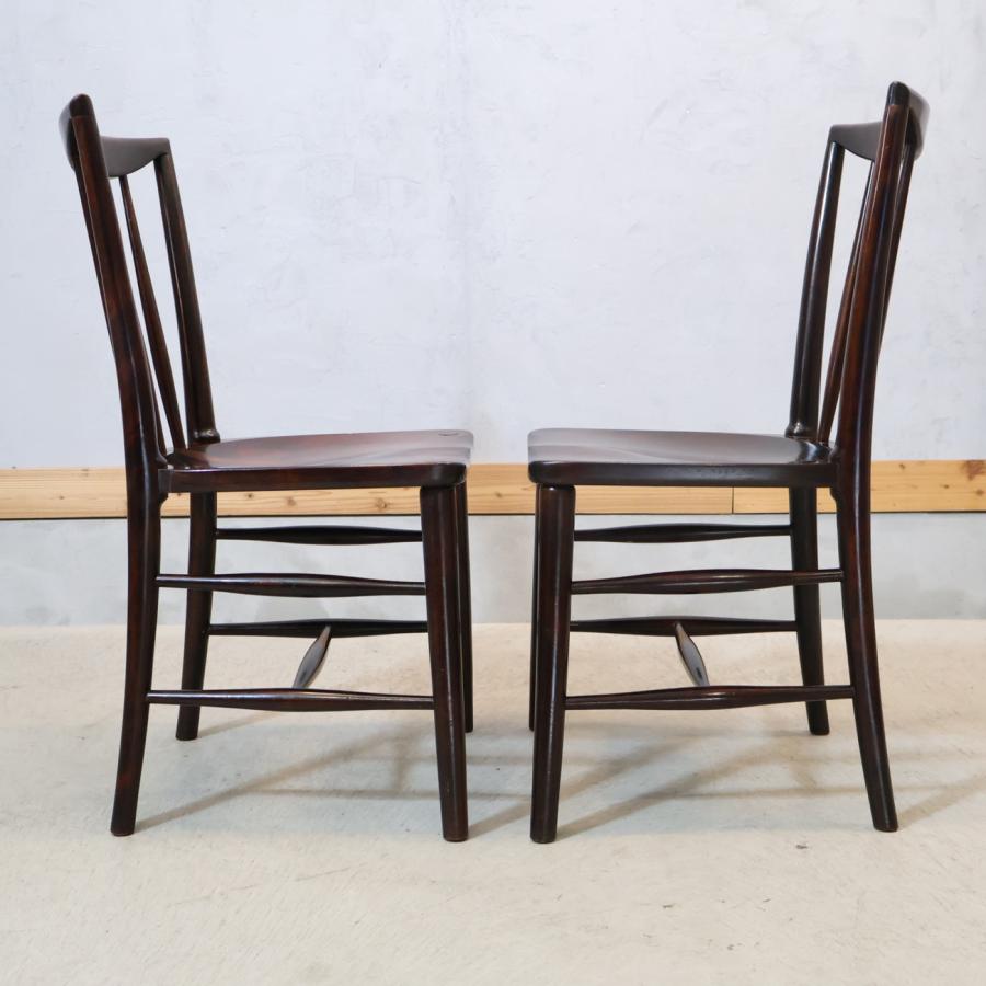 松本民芸家具 ミズメザクラ無垢材 ダイニングチェア 2脚セット ウィンザーチェア 松本民芸家具 #220F型 ミズメザクラ無垢材 ダイニングチェア 2脚セット