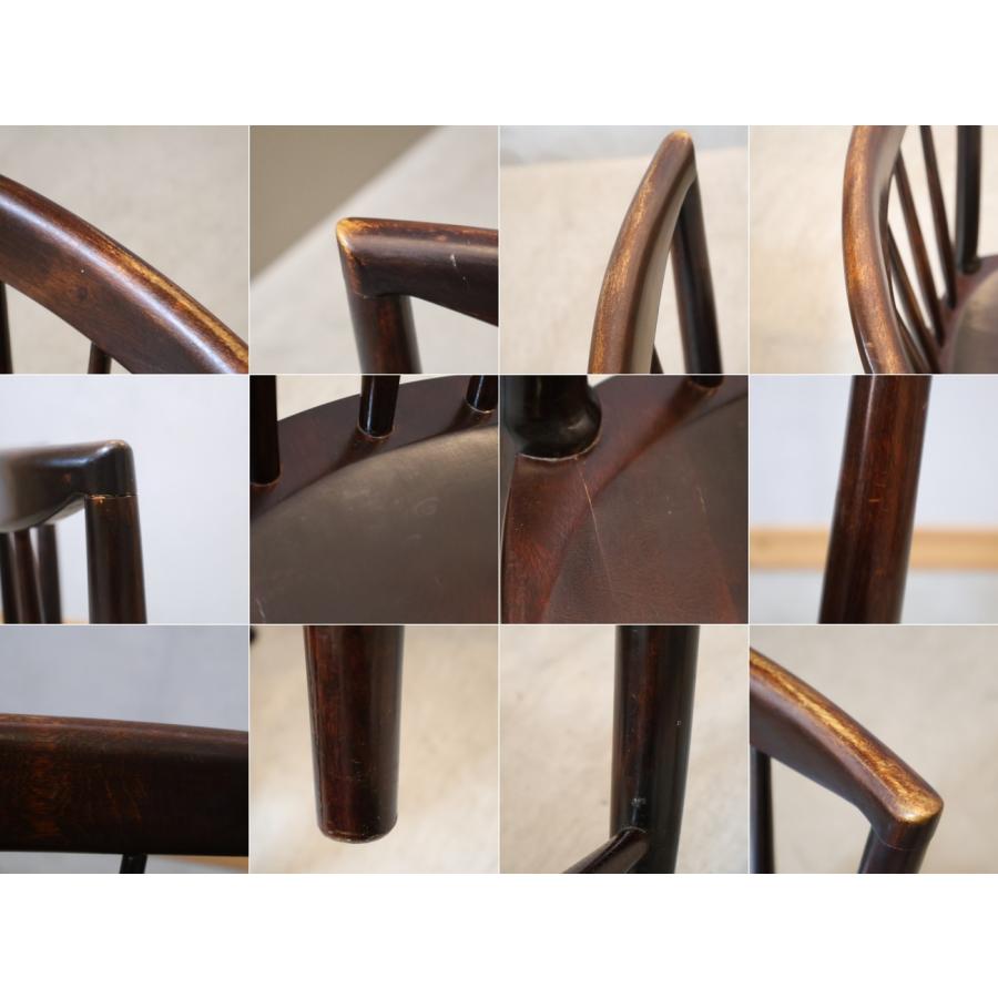 松本民芸家具 #220F型 ミズメザクラ無垢材 ダイニングチェア 2脚セット