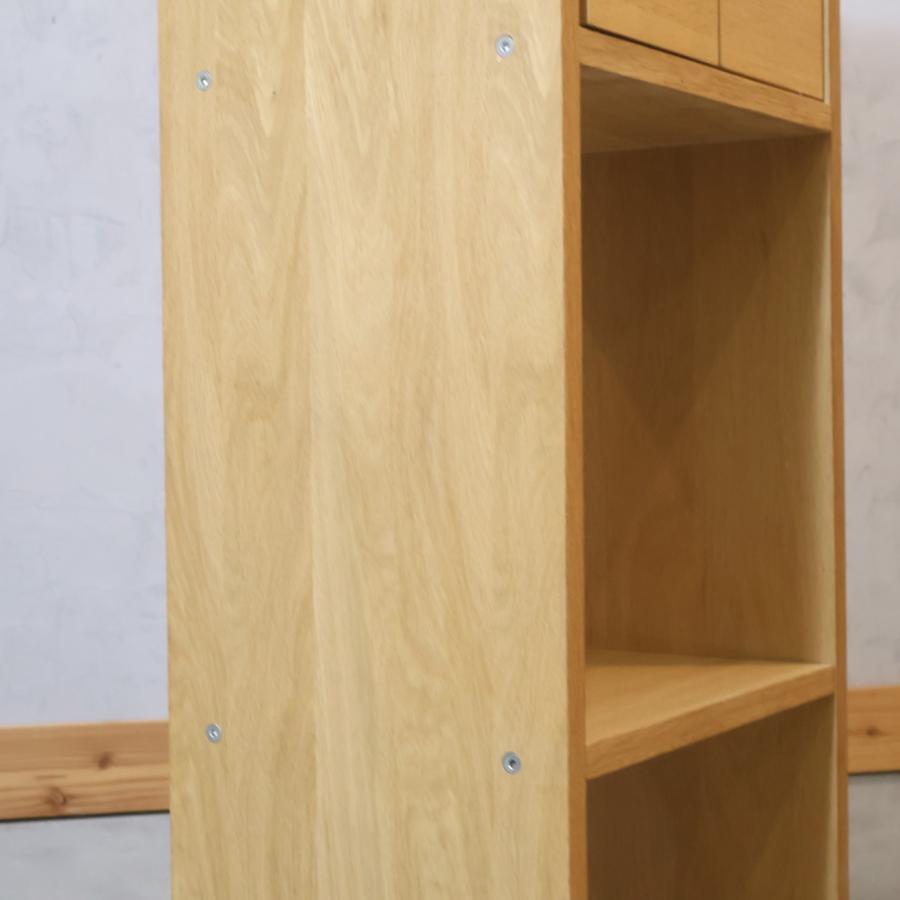 無印良品（MUJI） オーク材 スタッキングシェルフ 3段・1列 引出し付