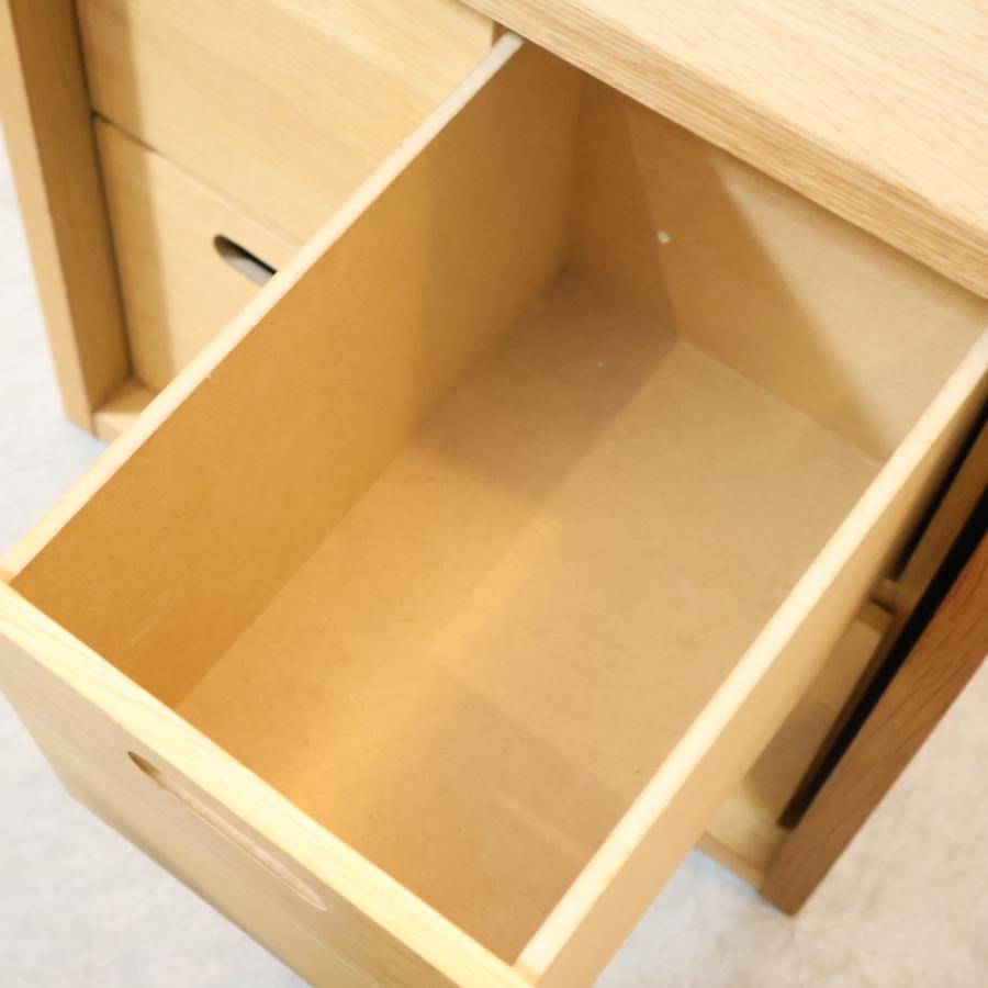 無印良品（MUJI） オーク材 スタッキングシェルフ 3段・1列 引出し付