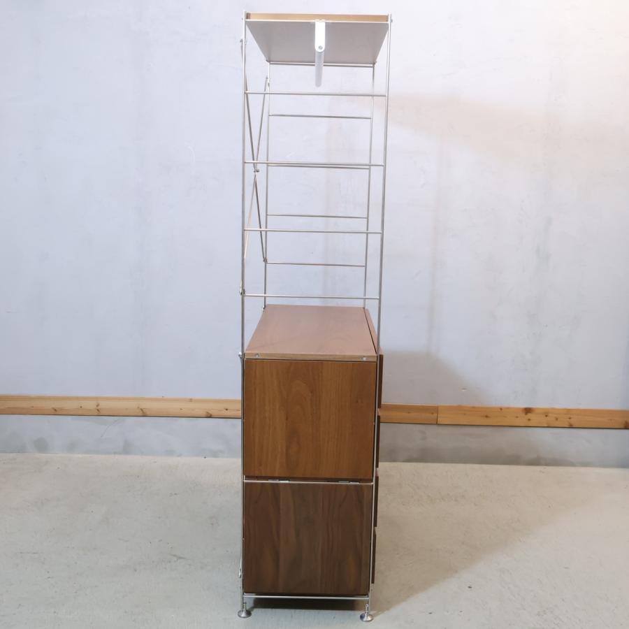 無印良品（MUJI） ステンレス ウォールナット材 5段ユニットシェルフ 