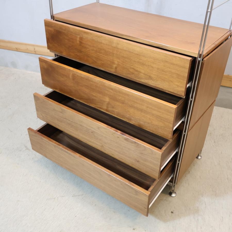 無印良品（MUJI） ステンレス ウォールナット材 5段ユニットシェルフ