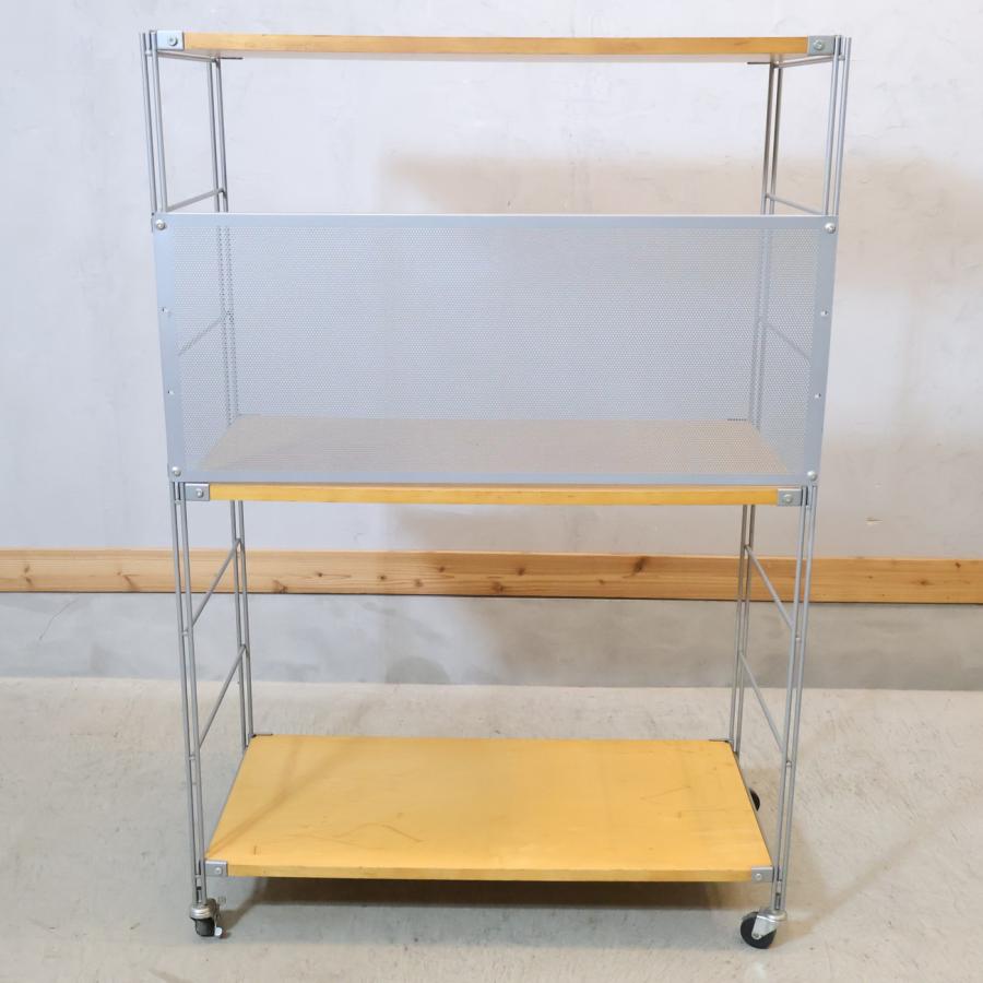 無印良品（MUJI） スチール メープル材 3段ユニットシェルフ