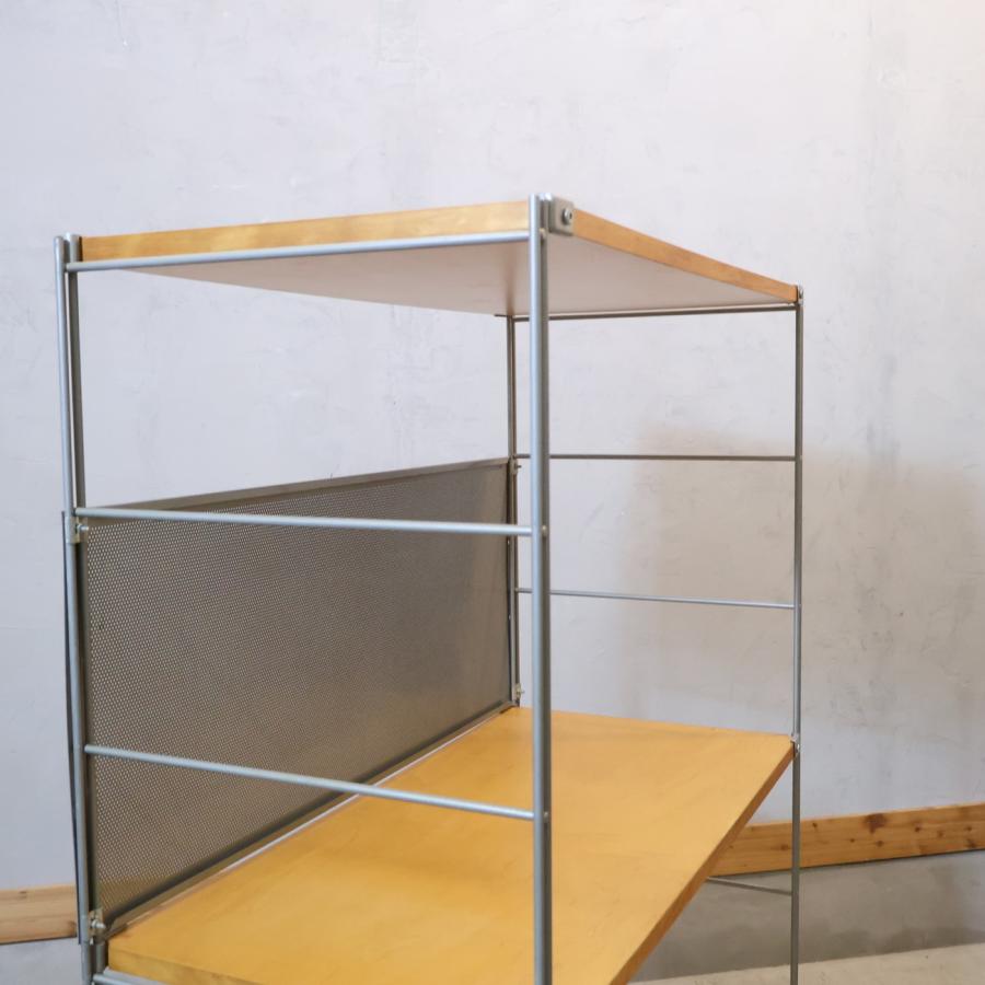 無印良品（MUJI） スチール メープル材 3段ユニットシェルフ