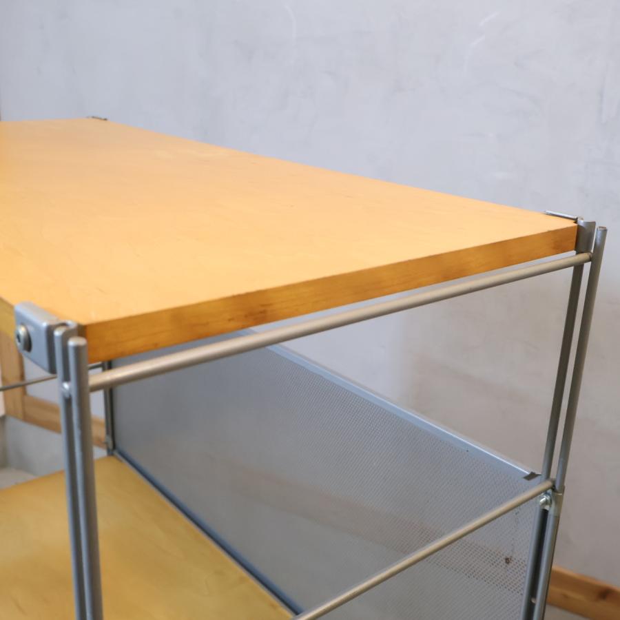 無印良品（MUJI） スチール メープル材 3段ユニットシェルフ
