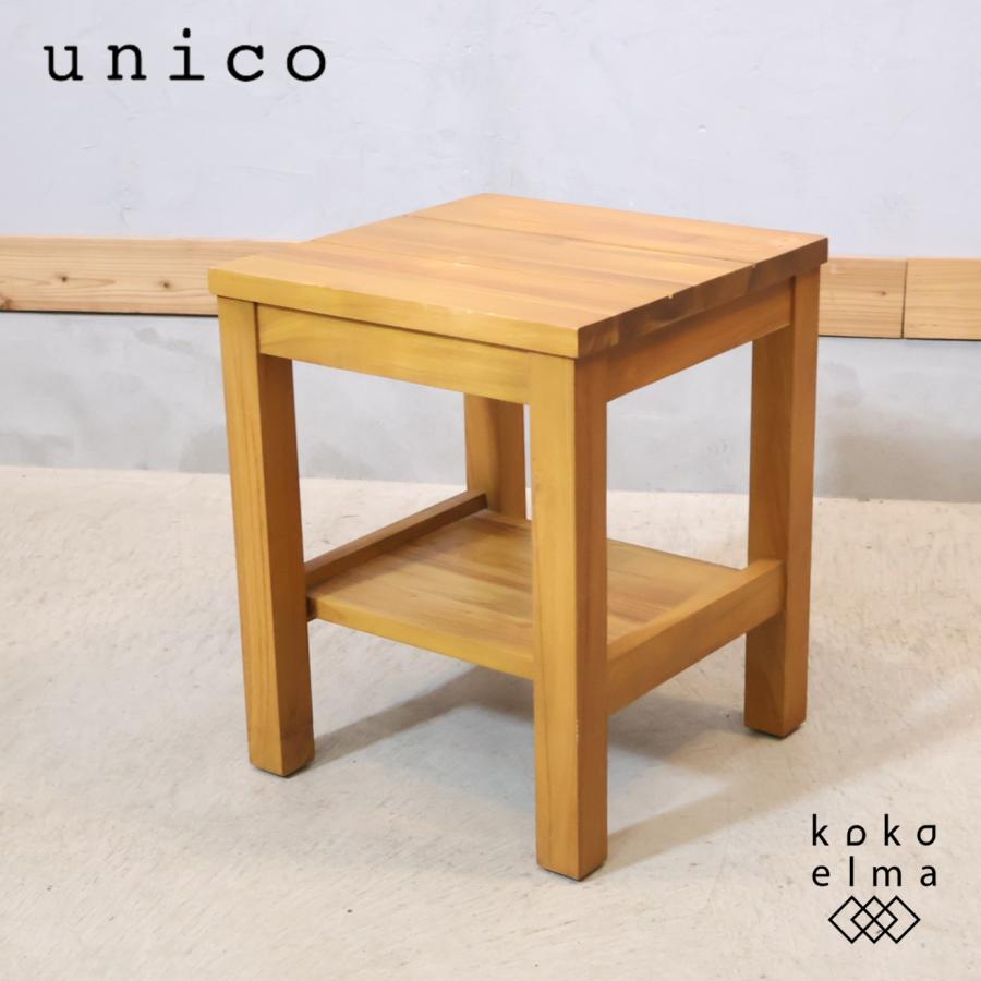 （最終価格）『廃盤』unicoウニコ BREATHダイニングチェア unico(ウニコ)のBREATH(ブレス) line(ライン) チーク無垢材 ダイニング