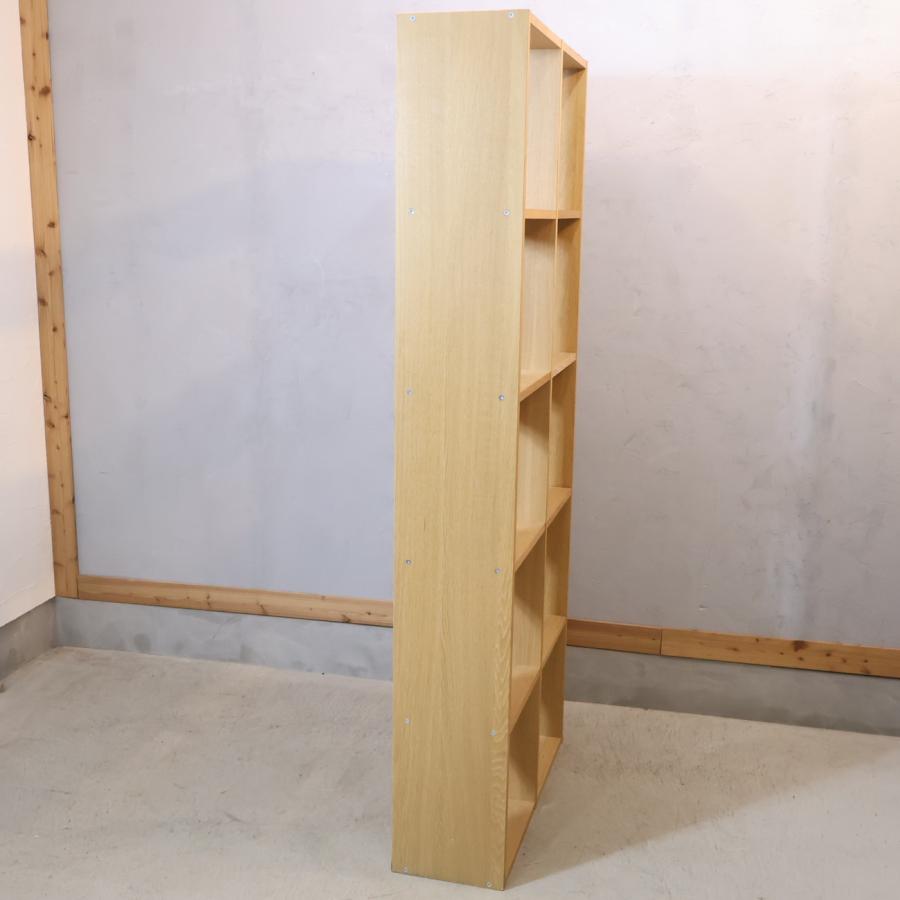 無印良品（MUJI） オーク材 スタッキングシェルフ 5段・2列 オープン