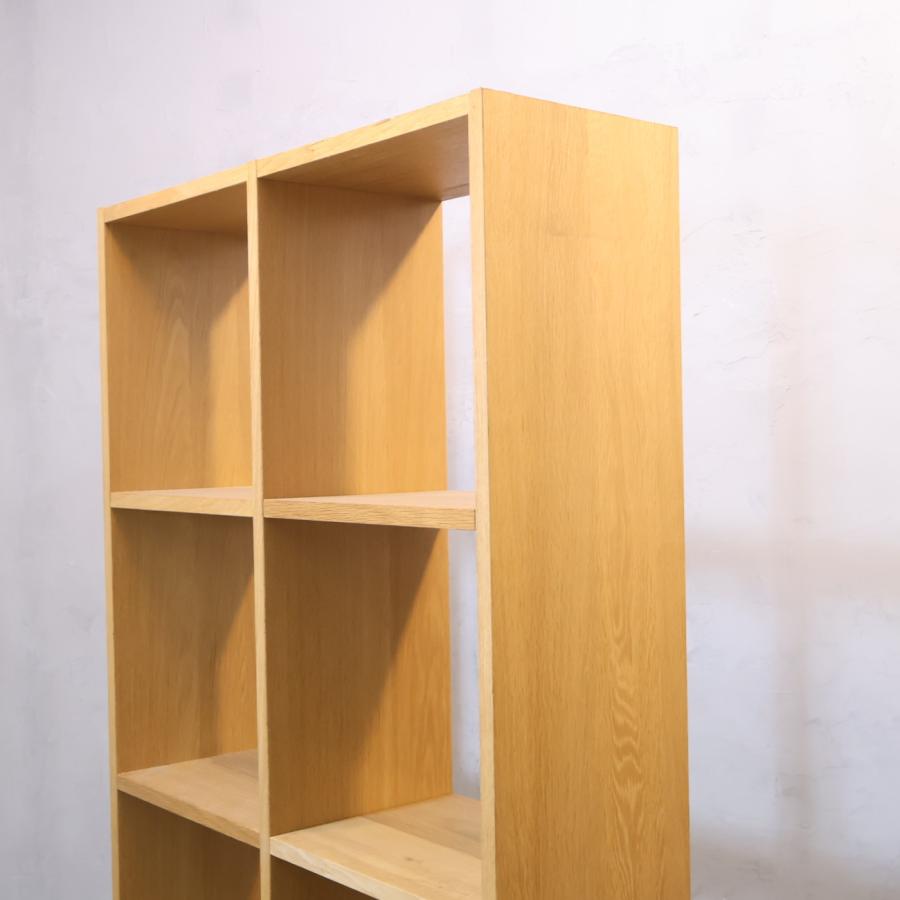 無印良品（MUJI） オーク材 スタッキングシェルフ 5段・2列 オープン