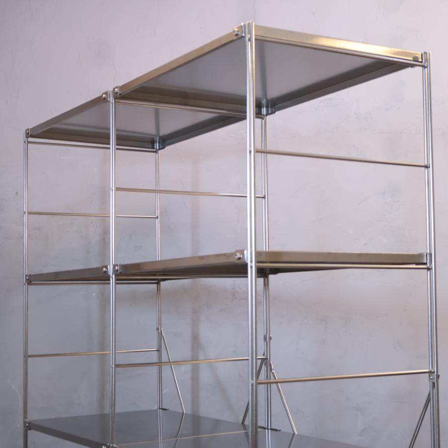 無印良品（MUJI） ステンレス 2連ユニットシェルフ 6段 収納棚