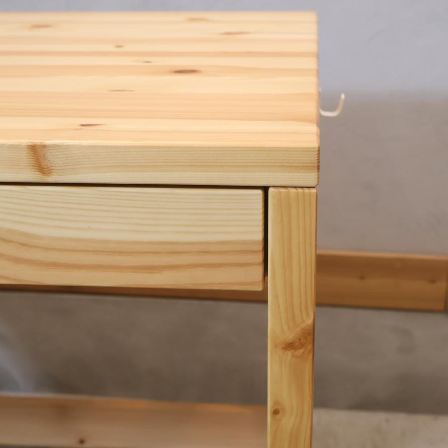 無印良品（MUJI） パイン材 引出し付デスク＆ワゴン 学習机 シンプル 