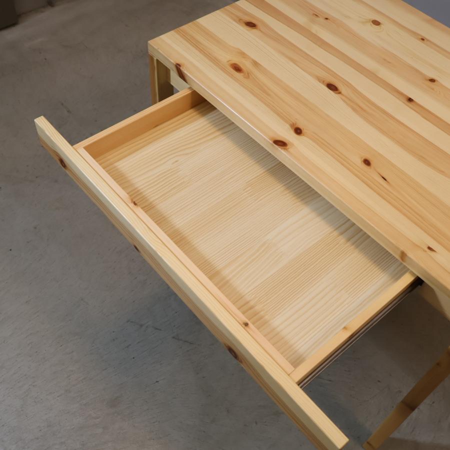 無印良品（MUJI） パイン材 引出し付デスク＆ワゴン 学習机 シンプル