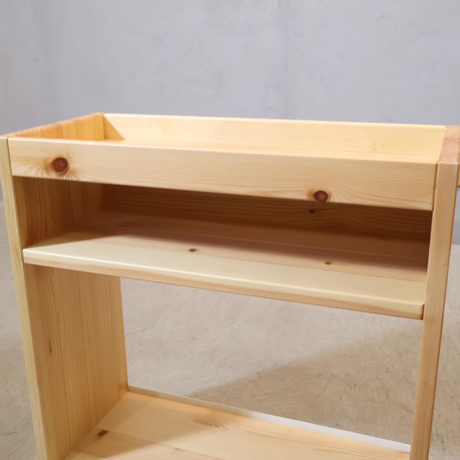 無印良品（MUJI） パイン材 引出し付デスク＆ワゴン 学習机 シンプル