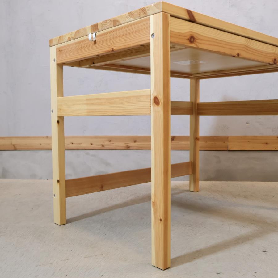無印良品（MUJI） パイン材 引出し付デスク＆ワゴン 学習机 シンプル