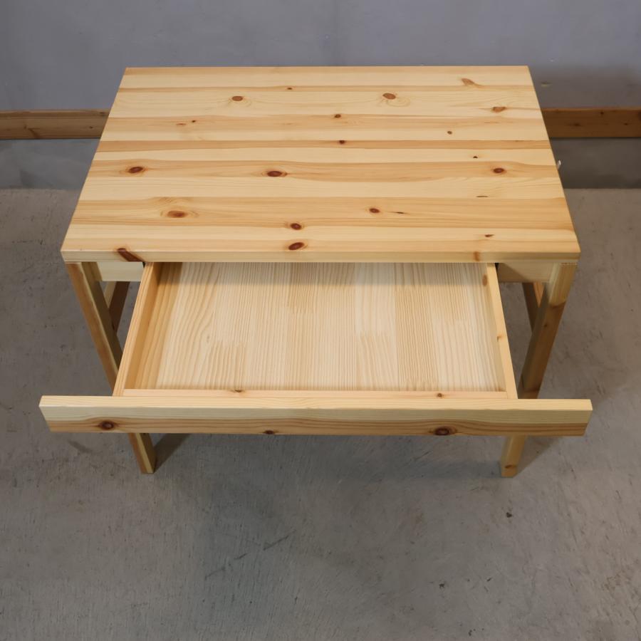 無印良品（MUJI） パイン材 引出し付デスク＆ワゴン 学習机 シンプル