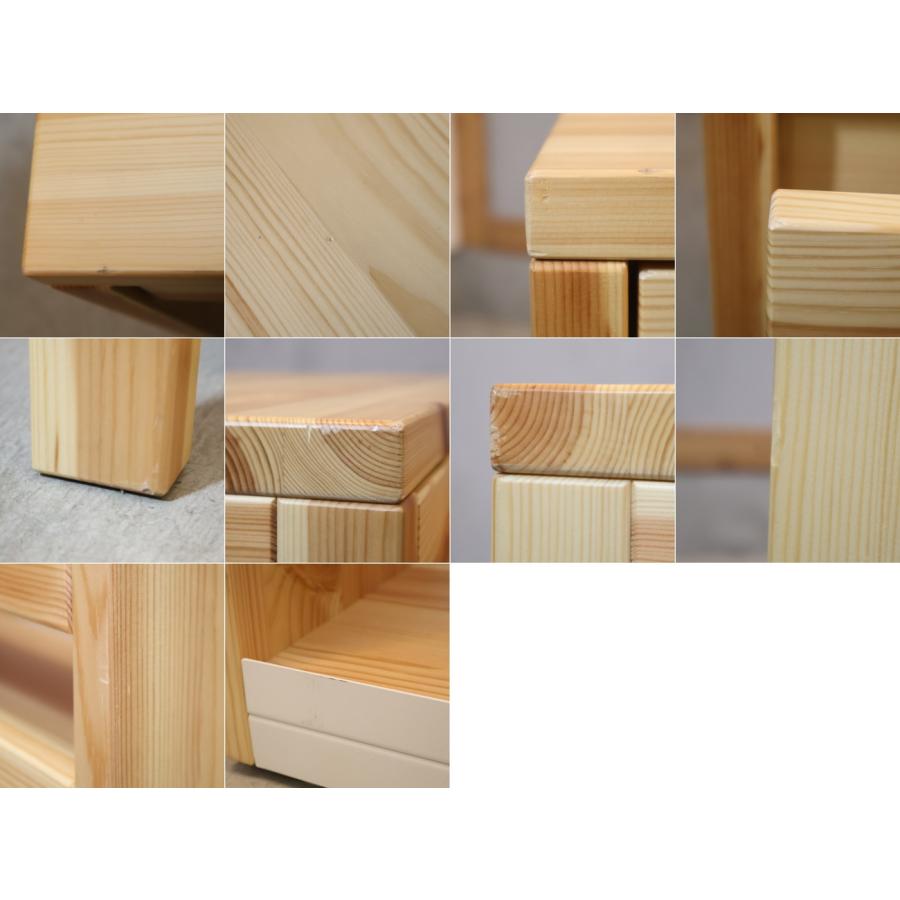 無印良品（MUJI） パイン材 引出し付デスク＆ワゴン 学習机 シンプル