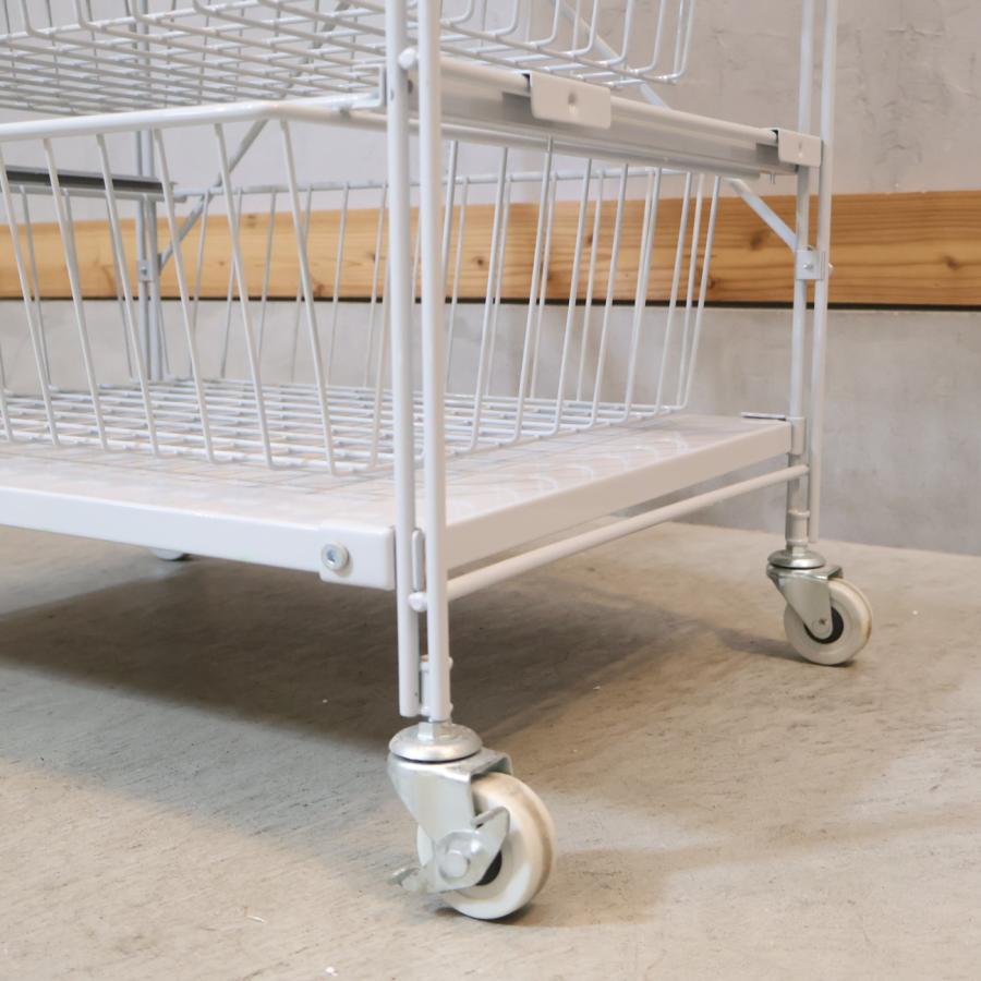無印良品（MUJI） スチール 4段ユニットシェルフ キッチンワゴン