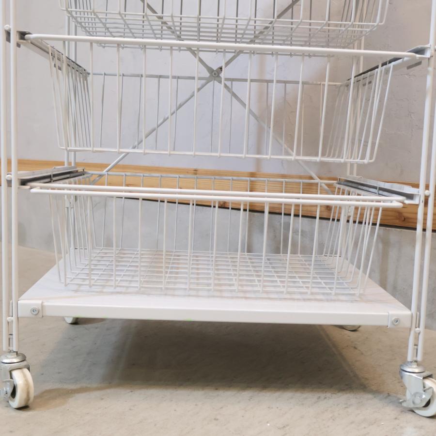 無印良品（MUJI） スチール 4段ユニットシェルフ キッチンワゴン