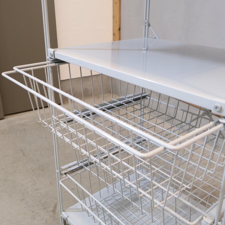 無印良品（MUJI） スチール 4段ユニットシェルフ キッチンワゴン