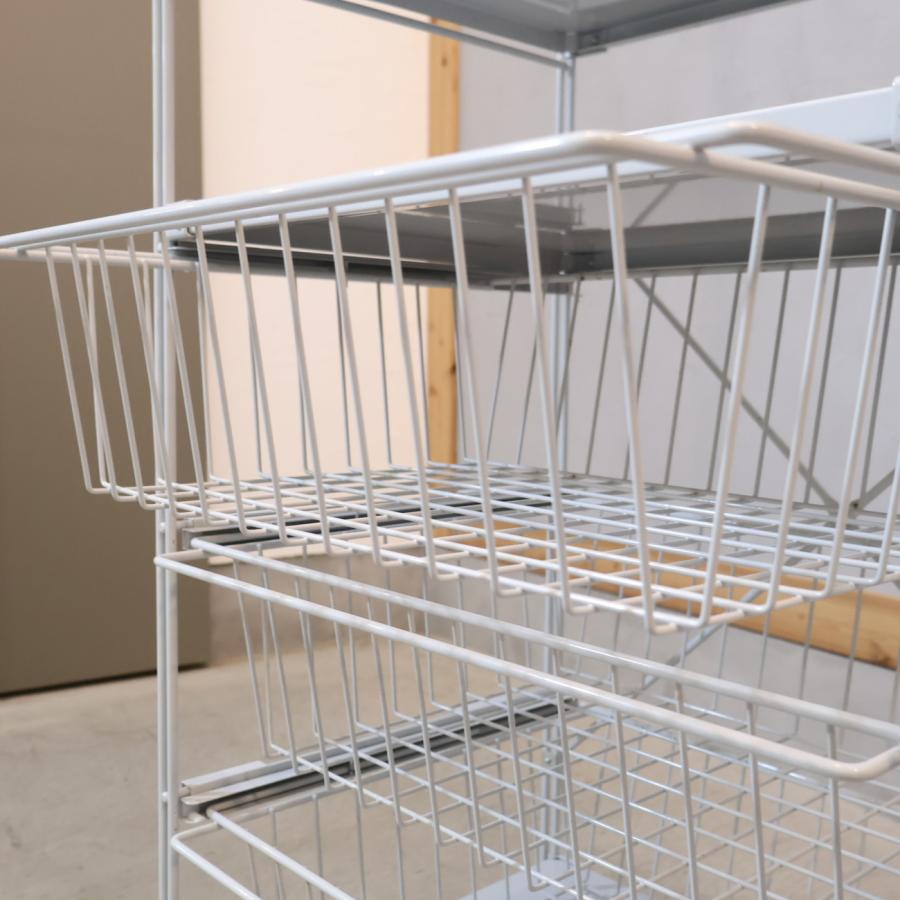 無印良品（MUJI） スチール 4段ユニットシェルフ キッチンワゴン