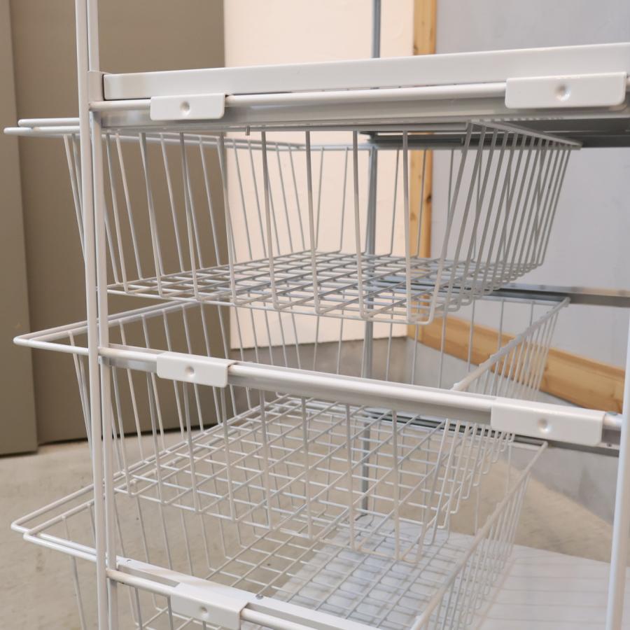 無印良品（MUJI） スチール 4段ユニットシェルフ キッチンワゴン