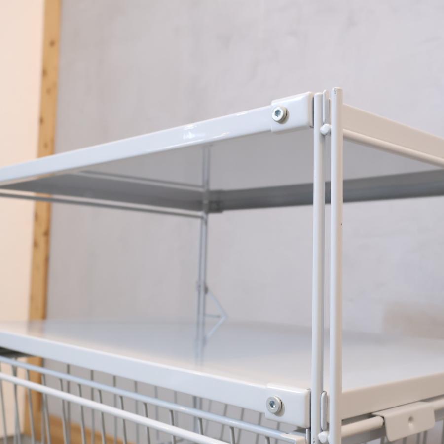 無印良品（MUJI） スチール 4段ユニットシェルフ キッチンワゴン