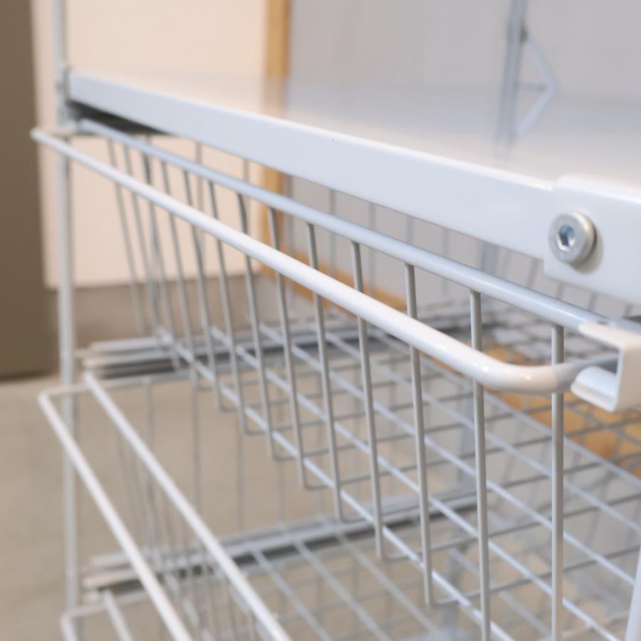 無印良品（MUJI） スチール 4段ユニットシェルフ キッチンワゴン